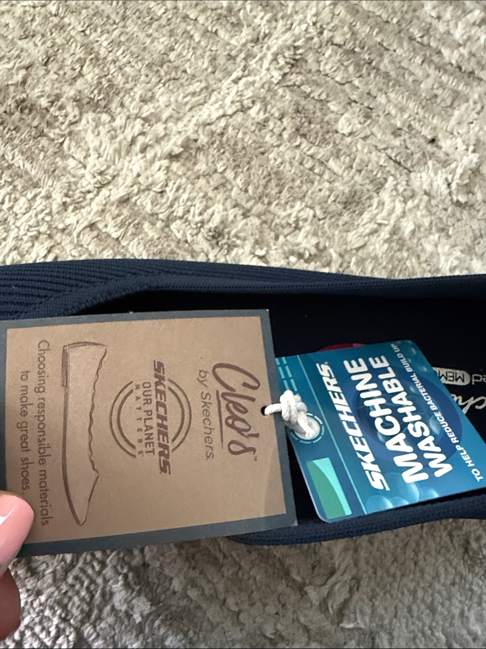 Skechers Navy Women's Slip-On Knit Flats - Picture 2 of 3